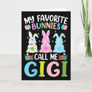 Carte Femmes Gigi Bunny Mes lapins préférés m'appellent