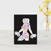 Carte Femmes Gymnase Motivation entraînement Motivation (Fleur jaune)