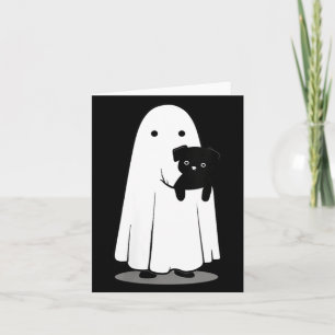 Carte Femmes Halloween Chien Noir Et Chiens Et Fantômes