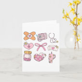 Carte Femmes Infirmière Valentines Jour Coquette Rose Bo (Fleur jaune)