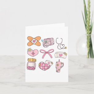Carte Femmes Infirmière Valentines Jour Coquette Rose Bo