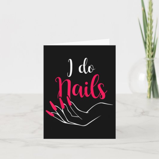 Carte Femmes Je fais des ongles Technicien en onglerie (Devant)