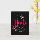 Carte Femmes Je fais des ongles Technicien en onglerie (Fleur jaune)