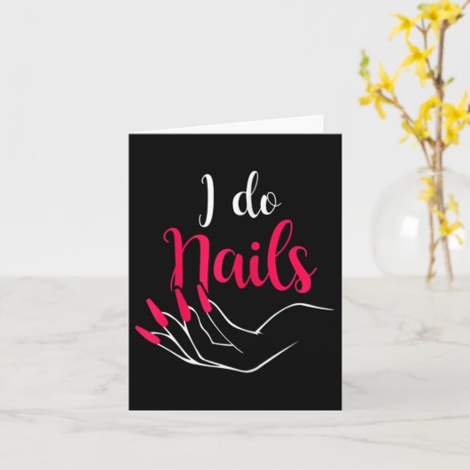 Carte Femmes Je Fais Nails Nail Tech (Fleur jaune)