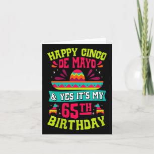Carte Femmes Joyeux Cinco De Mayo Et Oui C'est Mon 65e A