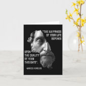 Carte Femmes Le Bonheur De Votre Vie Marcus Aurelius (Fleur jaune)