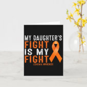 Carte Femmes Le combat de ma fille est ma lutte leucémie (Fleur jaune)