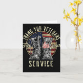 Carte Femmes Merci Vétérans Pour Votre Vétéran De Servic (Fleur jaune)