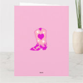 Carte Femmes modernes Cowgirl rose Bottes Occidentales A (Dos)