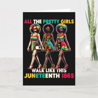 Carte Femmes Noires Juneteenth 1865 Célèbrent la Liberté