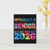 Carte Femmes Officiellement Senior 2026 Mon Dernier Prem (Fleur jaune)