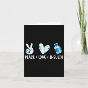 Carte Femmes Paix Amour Insuline Col en V _1 