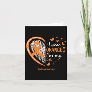 Carte Femmes Père Je Porte Orange Pour Mon Papa Leucémie