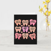 Carte Femmes Rétro Dentaire Dent Saint-Valentin Bonbon D (Fleur jaune)