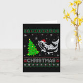 Carte Femmes Saumon Xmas Arbre Éclairage de Noël moche V (Fleur jaune)