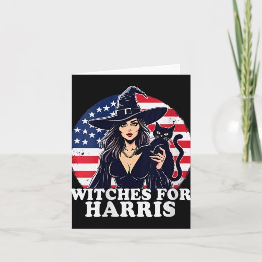 Carte Femmes Sorcières Pour Kamala Harris Halloween Poli (Devant)