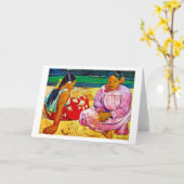 Carte Femmes tahitiennes, Gauguin (Fleur jaune)
