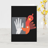 Carte Femmes Technologue Thanksgiving Turkey Xray Tech A (Fleur jaune)