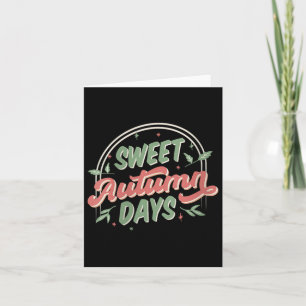 Carte Femmes Vintage Automne Couleurs Automne Chute Feui