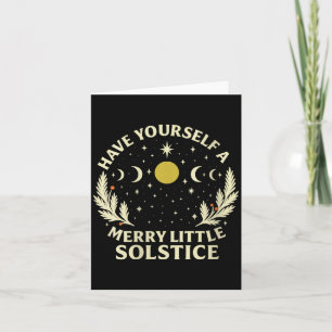 Carte Femmes Vintage Ayez-vous un petit solstice joyeux