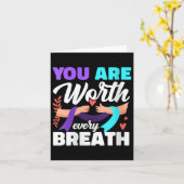 Carte Femmes Vous Vaut La Peine Chaque Dépression Respir (Fleur jaune)