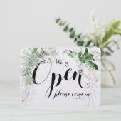 Carte Fenêtre Boutique Vert doux Ouvrir Panneau fermé (Debout devant)