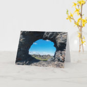 Carte Fenêtre de lave à Dimmuborgir, région de Myvatn -  (Fleur jaune)