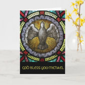 Carte Fenêtre de l'église en verre tendu Saint-Esprit Do (Fleur jaune)