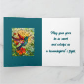 Carte Fenêtre de style Tiffany pour colibri (Intérieur)