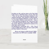 CARTE FENÊTRE D'ÉGLISE (Dos)