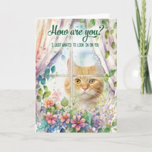 Carte Fenêtre Jardin Amoureux des chats Se Bien