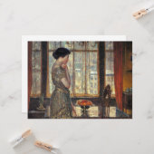 Carte Fenêtre New York en hiver (par Childe Hassam) (Devant/Arrière en situation)