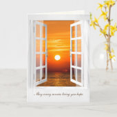 Carte Fenêtre Sympathie du lever du soleil (Fleur jaune)