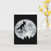 Carte Fennec Fox équitation Moon Vélo Halloween Lunaire (Fleur jaune)