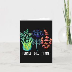 Carte Fenouil Aneth Thym Herbe Botanique Maman Cuisine