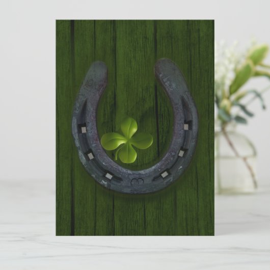 Carte fer à cheval chanceux (Debout devant)