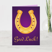 Carte Fer à cheval doré Chanceux Deep Purple (Devant)