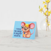 Carte Fer Cheese Man Business Souris Cravate lunettes Ne (Fleur jaune)