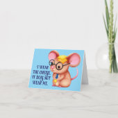 Carte Fer Cheese Man Business Souris Cravate lunettes Ne (Devant)