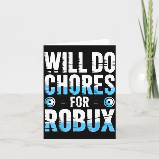 Carte Fera les tâches ménagères pour Robux Vidéo de jeu  (Devant)