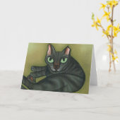 Carte Feral Cat Card (Fleur jaune)