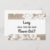 Carte Ferez-vous Notre Demoiselle d'Honneur Fleuri (Devant / Derrière)