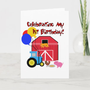 Carte Ferme 1er Anniversaire Tshirts et cadeaux