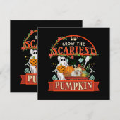 Carte Ferme de citrouilles Halloween (Devant / Derrière)