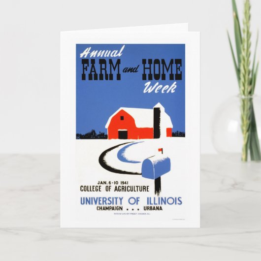 Carte Ferme de l'Illinois d'université WPA 1941 (Devant)