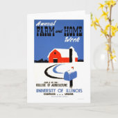 Carte Ferme de l'Illinois d'université WPA 1941 (Fleur jaune)