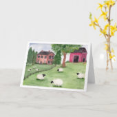 Carte Ferme de moutons Americana (Fleur jaune)