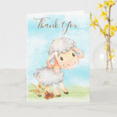Carte Ferme de moutons d'aquarelle (Fleur jaune)