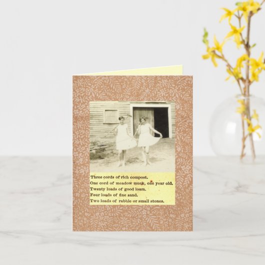 Carte Ferme et champ (Fleur jaune)