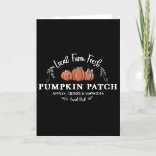 Carte Ferme Fun Citrouille frais Automne Halloween Thank